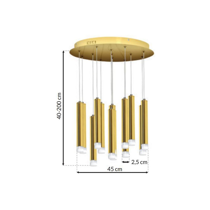Milagro Goldie pendant lamp LED