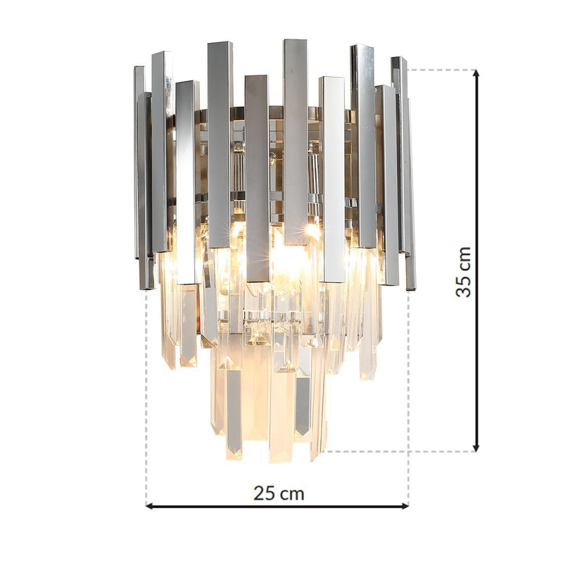 Milagro Aspen wall sconce lamp E14 H 35cm