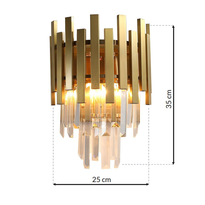Milagro Aspen wall sconce lamp E14 H 35cm