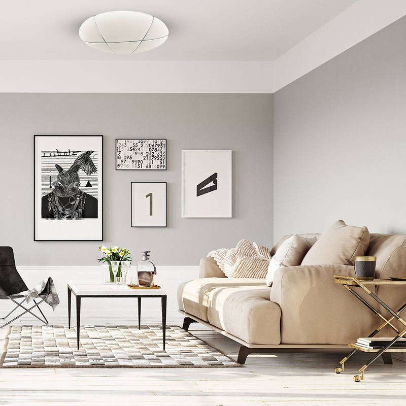 Milagro Plates flush mount ceiling lamp LED D 49cm