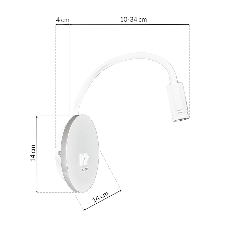 Milagro Base wall sconce lamp LED H 14cm