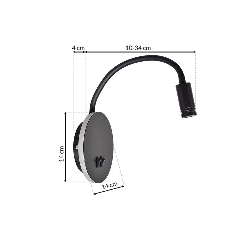 Milagro Base wall sconce lamp LED H 14cm