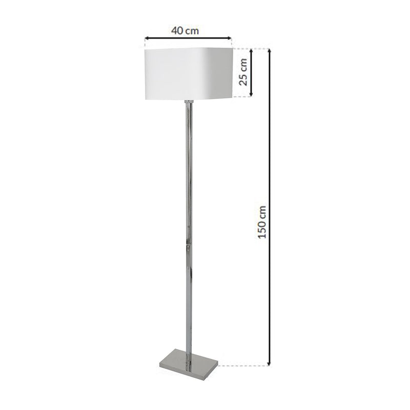 Milagro Napoli 1L floor lamp E27, white H 150cm