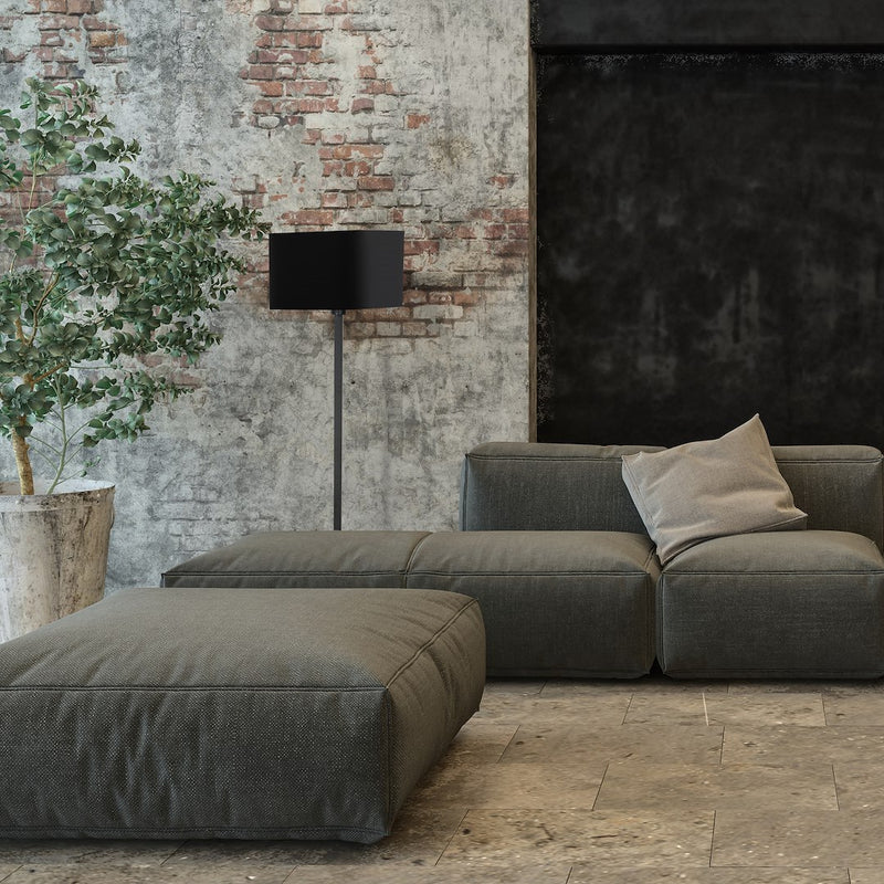 Milagro Napoli 1L floor lamp E27, black H 150cm