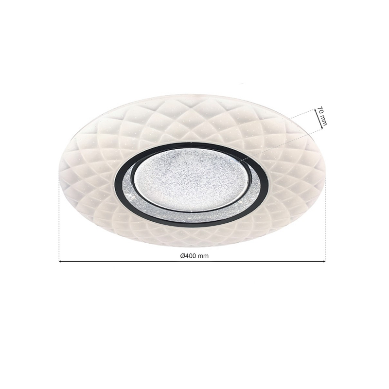 Milagro Tokyo flush mount ceiling lamp H 7cm