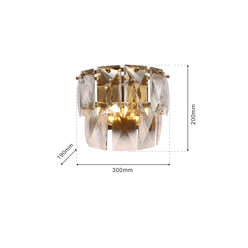 Milagro Chelsea wall sconce lamp E14 H 20cm