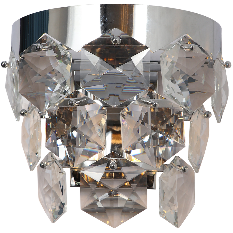 Milagro Crystal washer sconce wall lamp E14 H 27cm