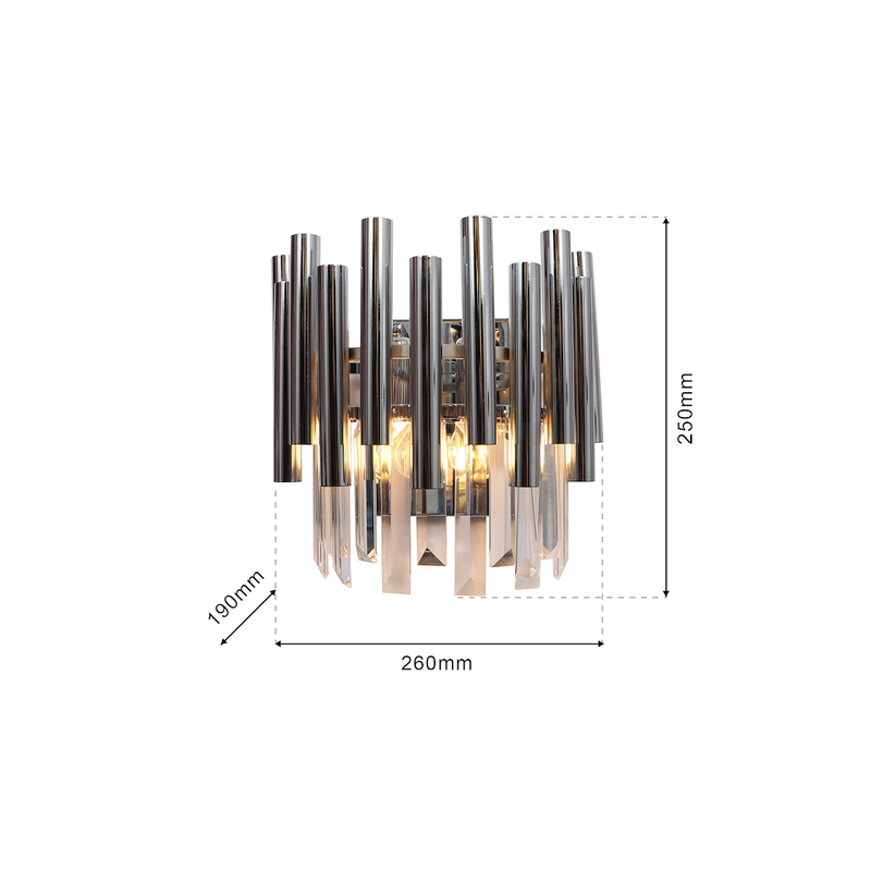 Milagro Madison wall sconce lamp E14 H 25cm