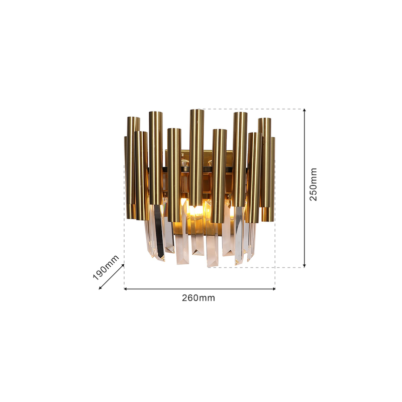 Milagro Madison wall sconce lamp E14 H 25cm