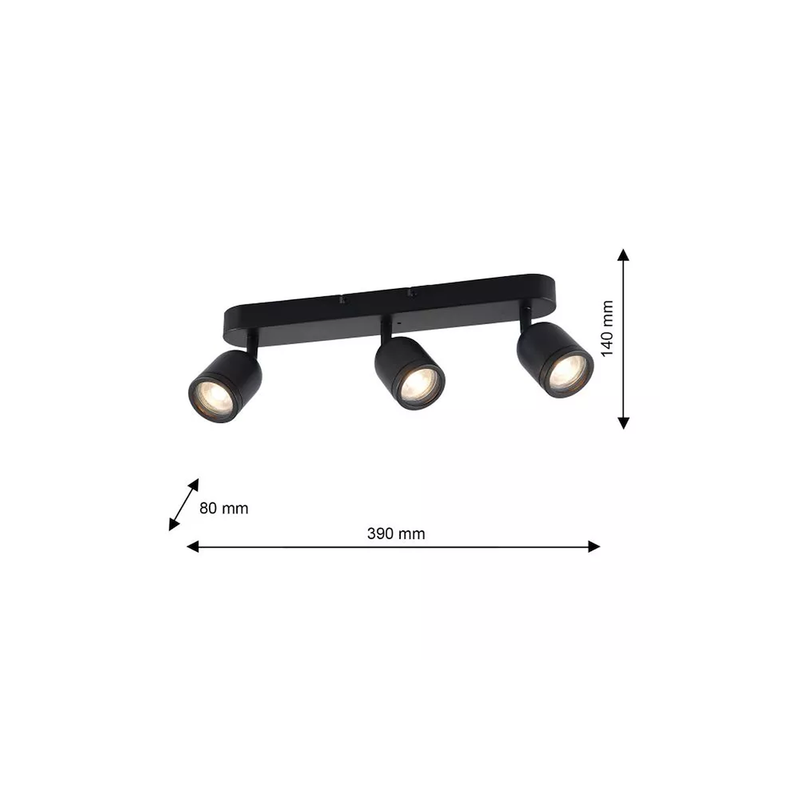 Milagro Porter 1L ceiling lamp GU10 H 14cm
