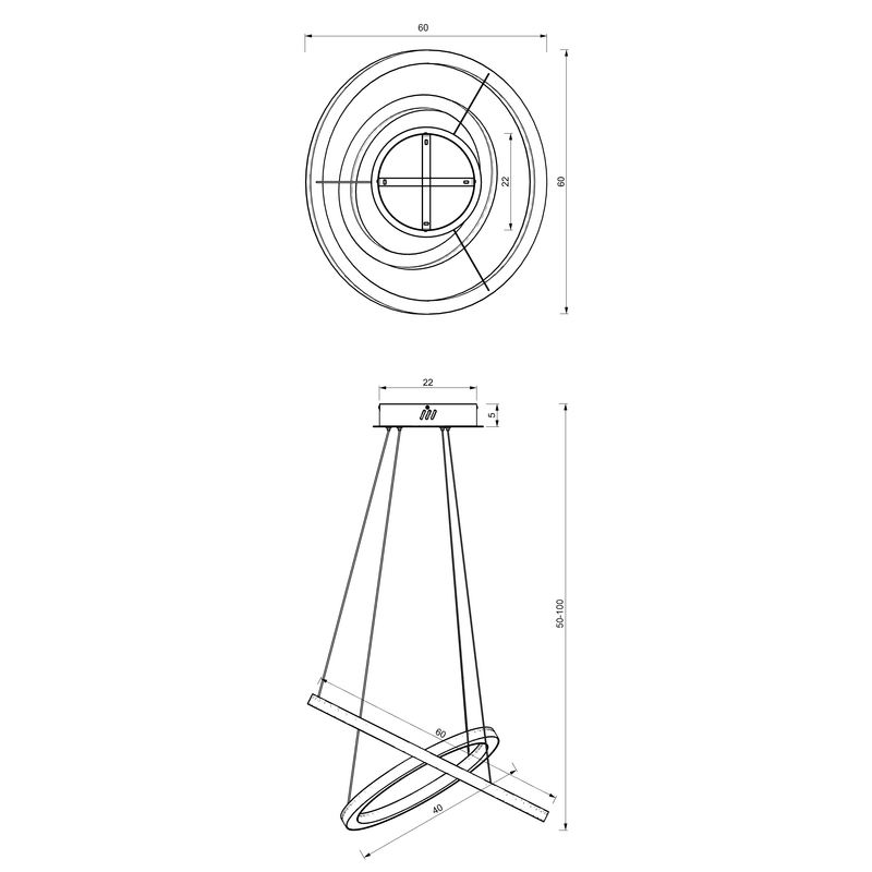 Milagro Galaxia pendant lamp LED