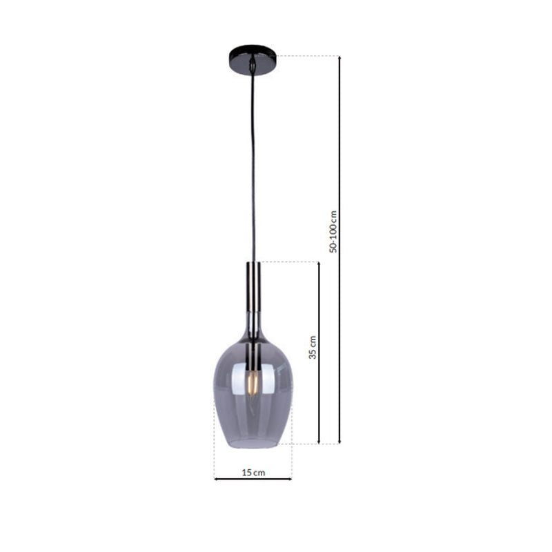 Milagro Lugano 1L pendant lamp E14