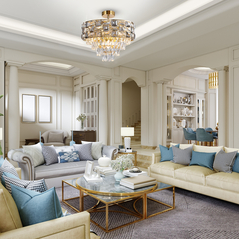 Milagro Luxuria 9L ceiling lamp E14 H 48cm