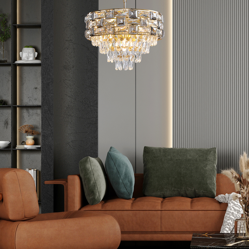 Milagro Luxuria 9L chandelier E14 H 100cm