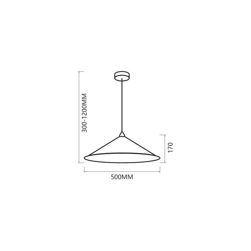 Milagro Fuji 1L pendant lamp E27