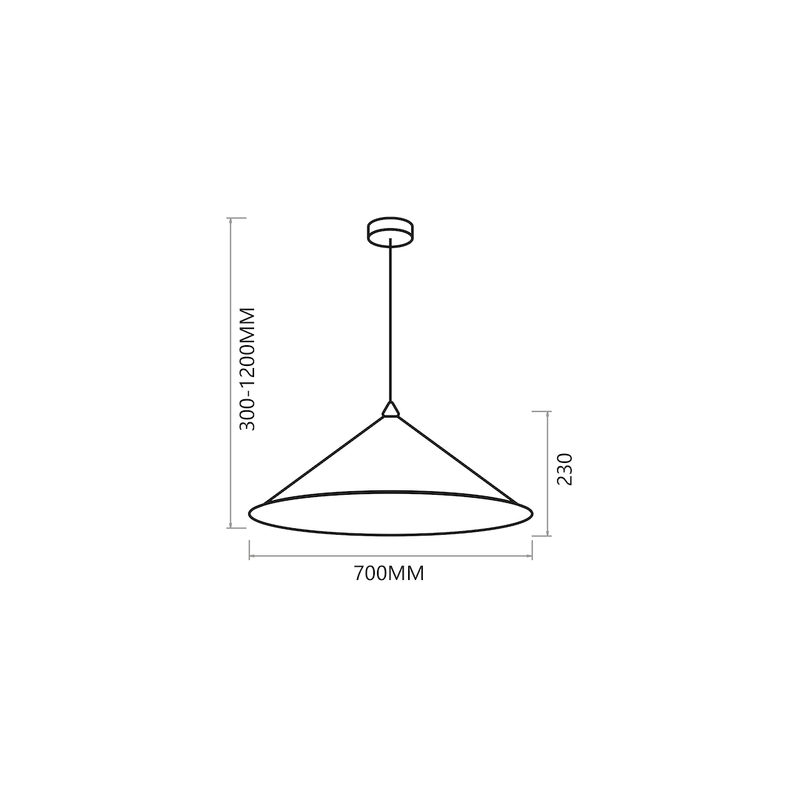 Milagro Fuji 1L pendant lamp E27