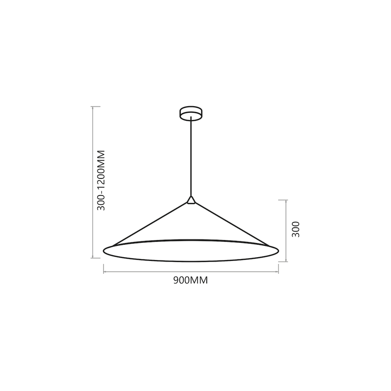 Milagro Fuji 1L pendant lamp E27