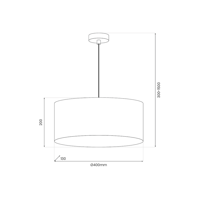 Milagro Fuji 1L pendant lamp E27