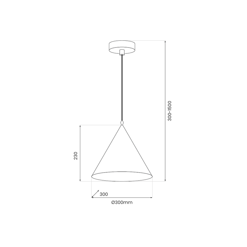 Milagro Fuji 1L pendant lamp E27