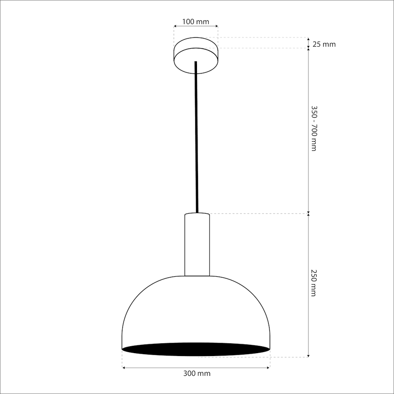 Milagro Visby pendant lamp E27