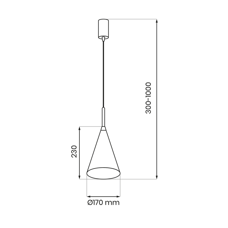 Milagro Capital 1L pendant lamp GX53