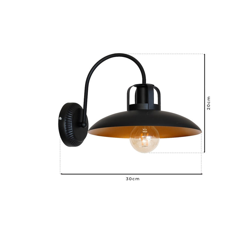Milagro Felix wall sconce lamp E27 H 20cm