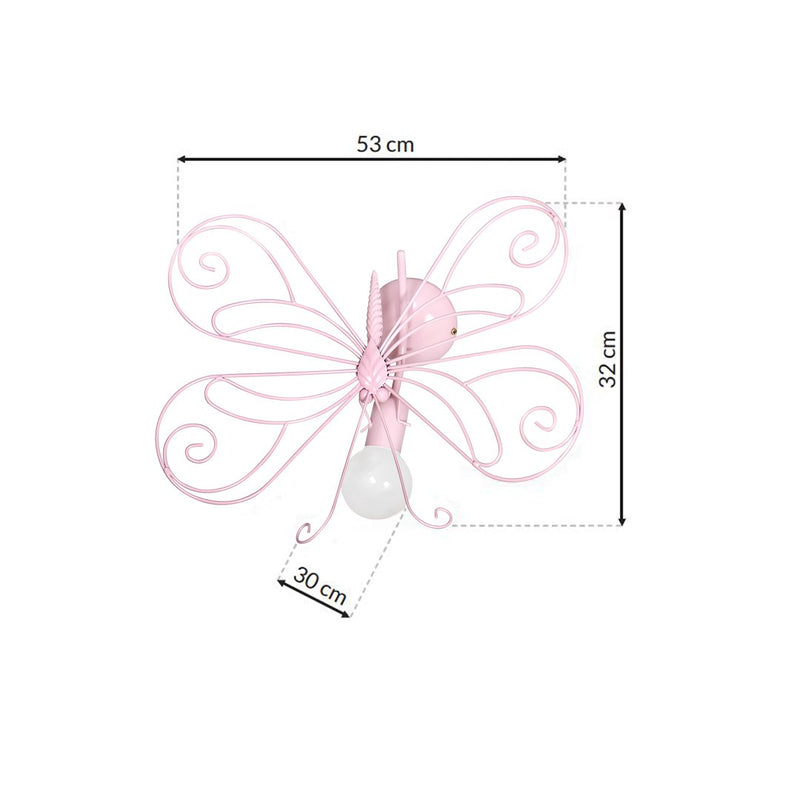 Milagro Butterfly wall sconce lamp E27 H 32cm
