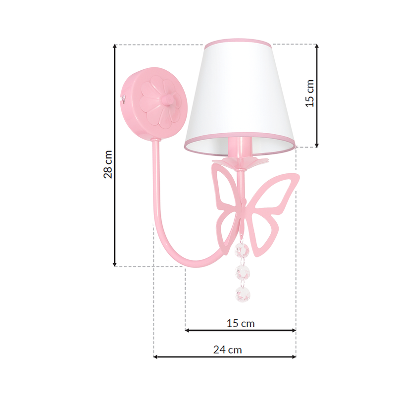 Milagro Charlotte wall sconce lamp E14 H 28cm