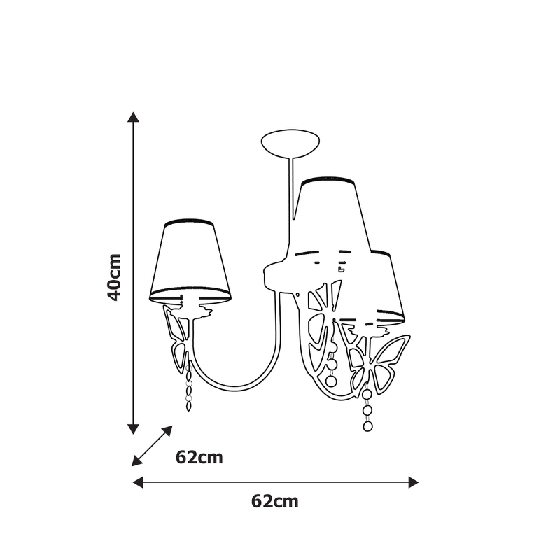 Milagro Charlotte chandelier E14 H 40cm