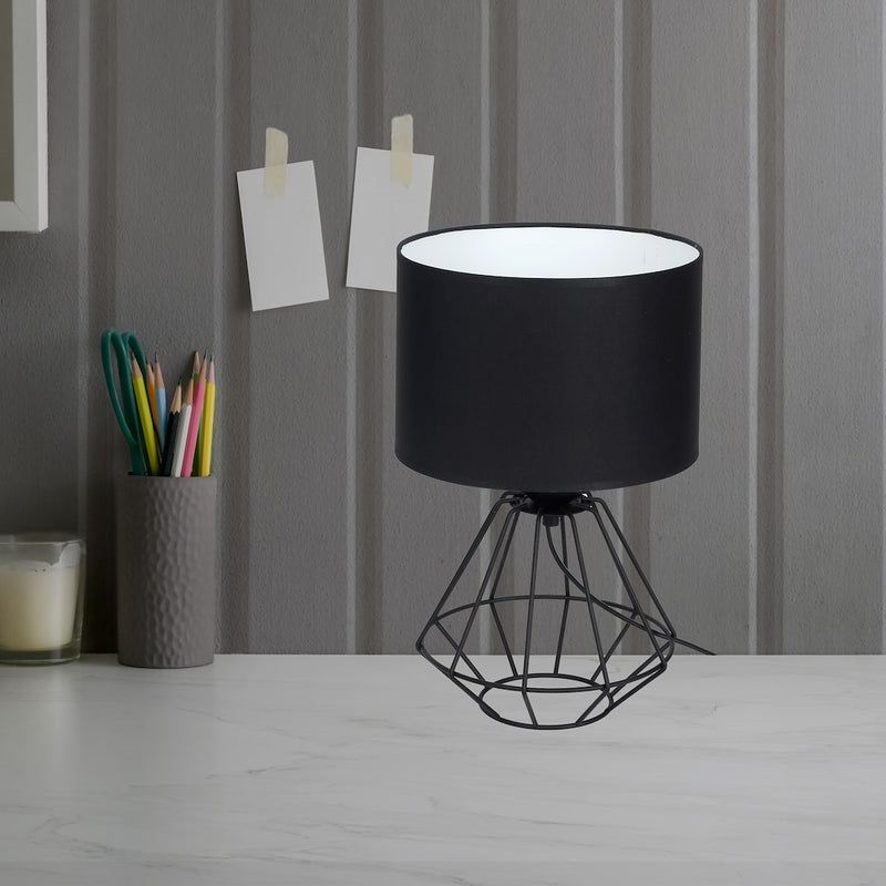 Milagro Colin 1L table lamp E27, black H 25cm