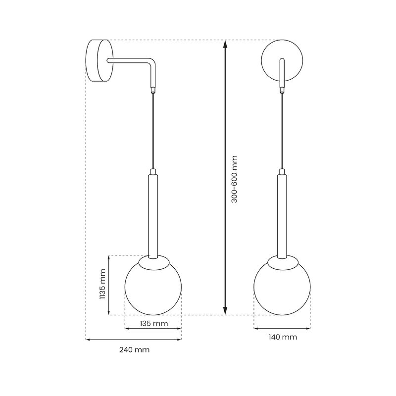 Milagro Parma wall sconce lamp E14
