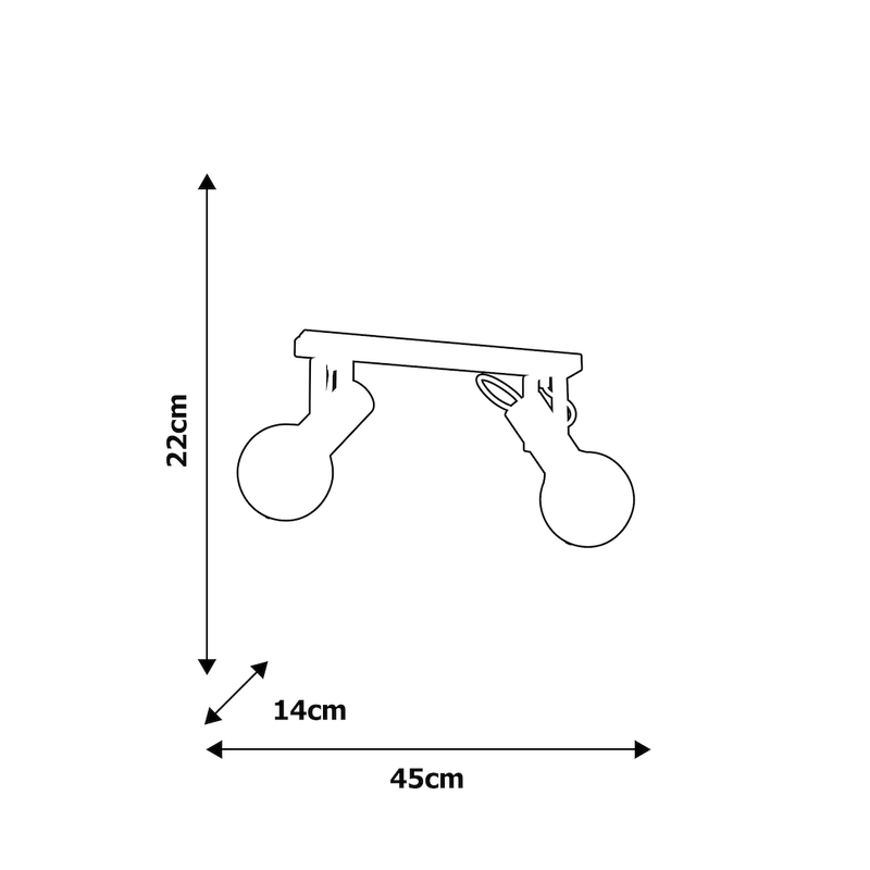 Milagro Auris ceiling lamp E14 H 22cm