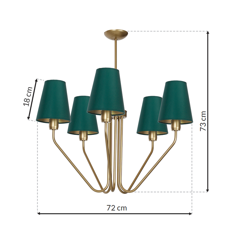 Milagro Victoria chandelier E27 H 73cm