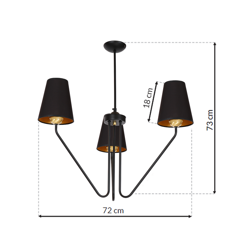 Milagro Victoria chandelier E27 H 73cm