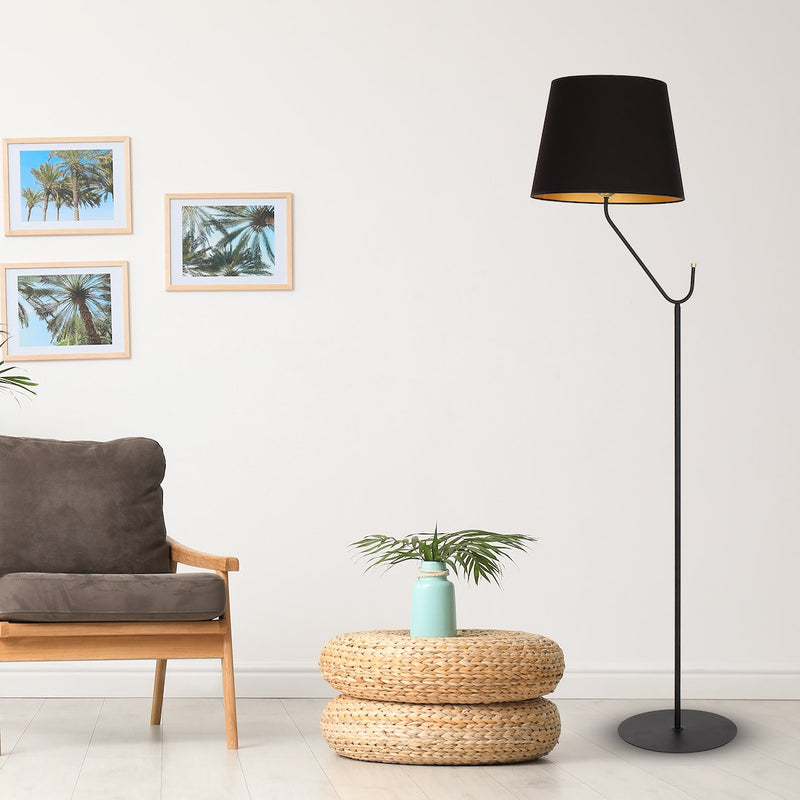 Milagro Victoria 1L floor lamp E27, black H 170cm