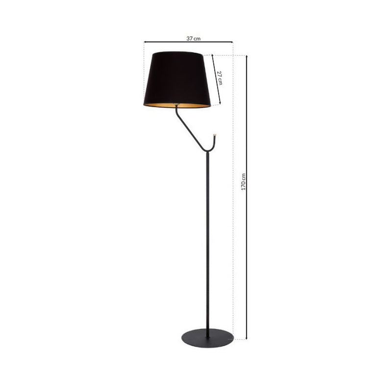 Milagro Victoria 1L floor lamp E27, black H 170cm