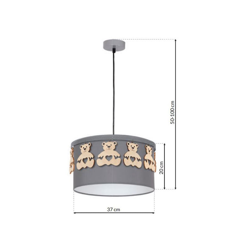 Milagro Bear pendant lamp E27