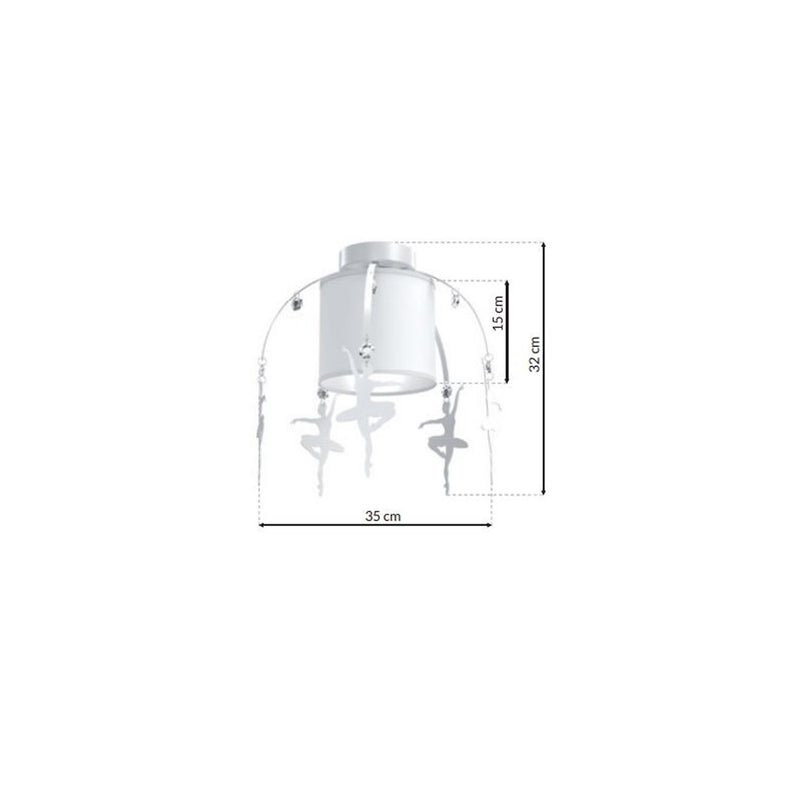 Milagro Ballet Dress ceiling lamp E27 H 32cm