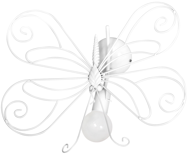 Milagro Butterfly wall sconce lamp E27 H 32cm