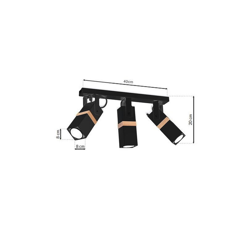 Milagro Vidar ceiling lamp GU10 H 20cm