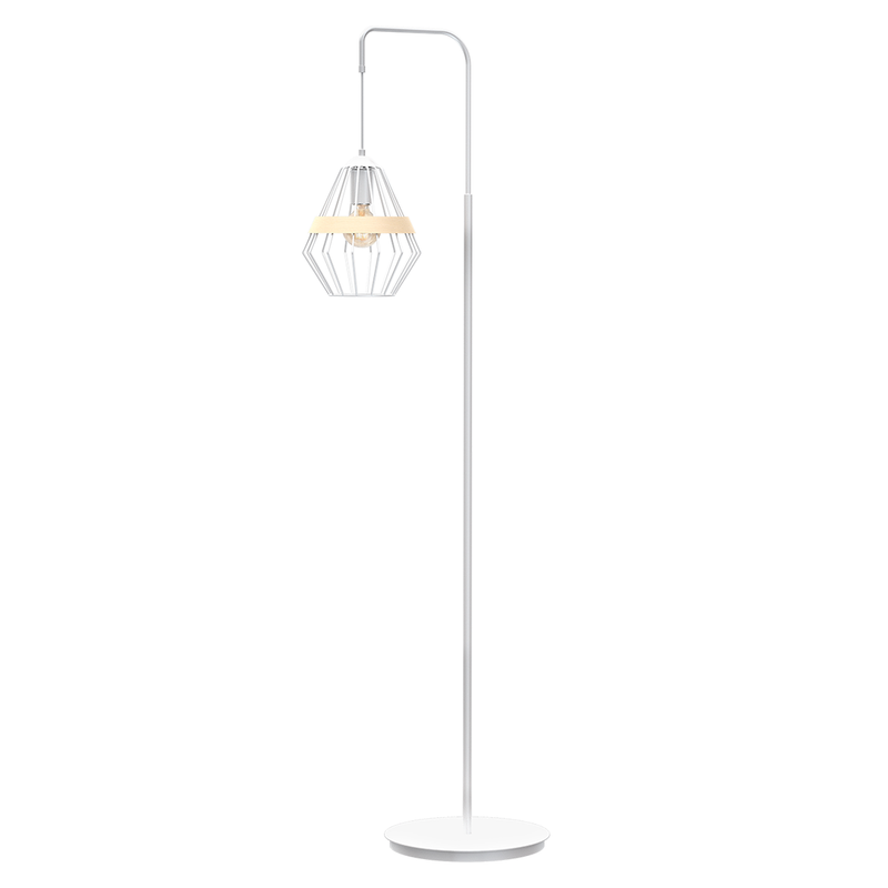 Milagro Cliff 1L floor lamp E27, white H 150cm