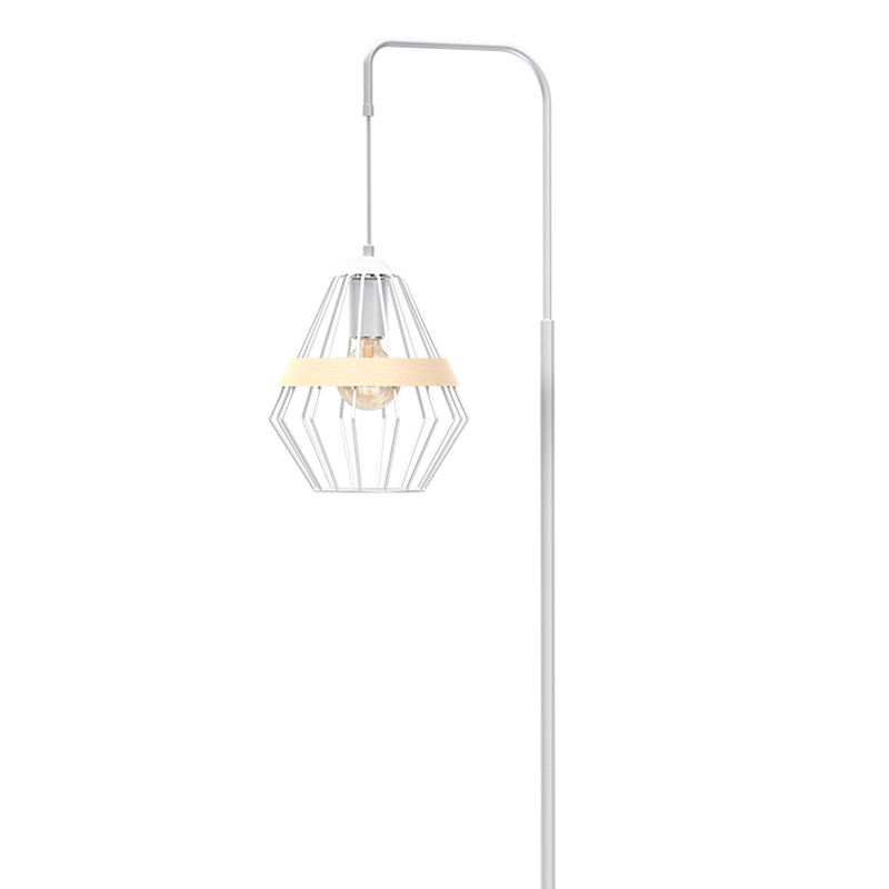 Milagro Cliff 1L floor lamp E27, white H 150cm