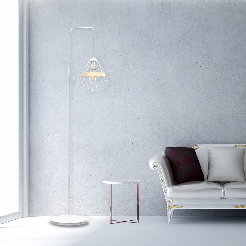 Milagro Cliff 1L floor lamp E27, white H 150cm