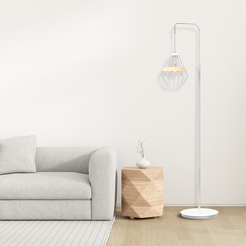 Milagro Cliff 1L floor lamp E27, white H 150cm