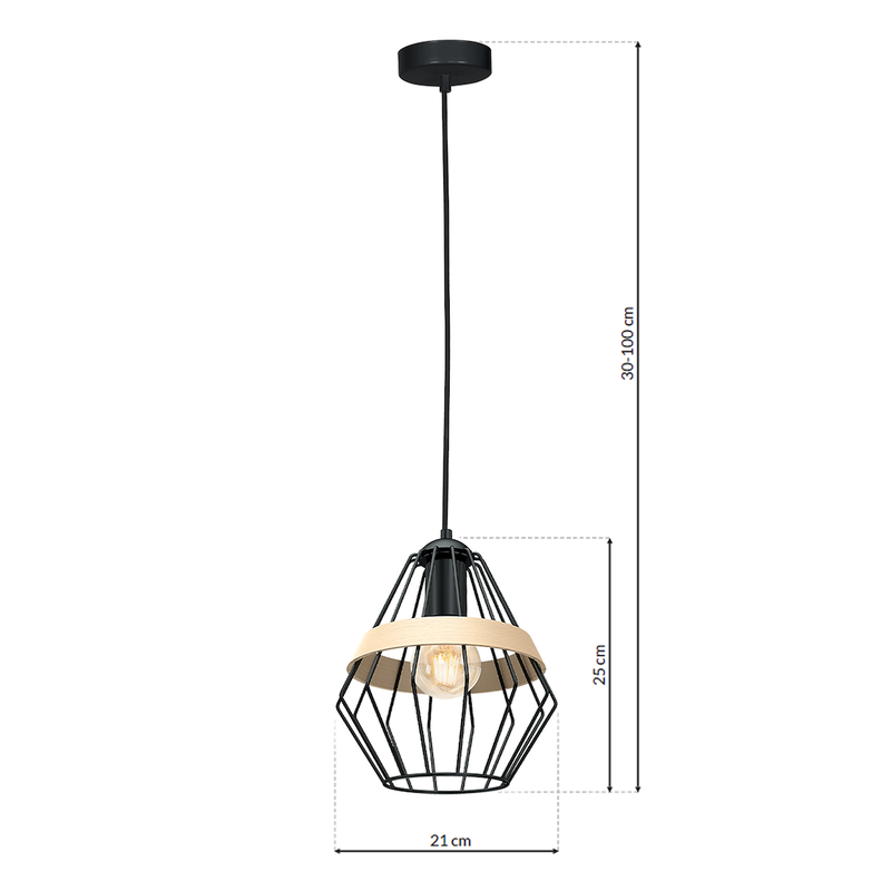 Milagro Cliff pendant lamp E27