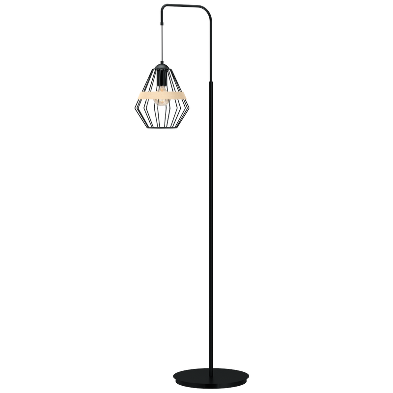 Milagro Cliff 1L floor lamp E27, black H 150cm