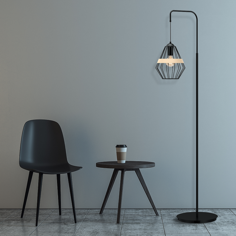 Milagro Cliff 1L floor lamp E27, black H 150cm