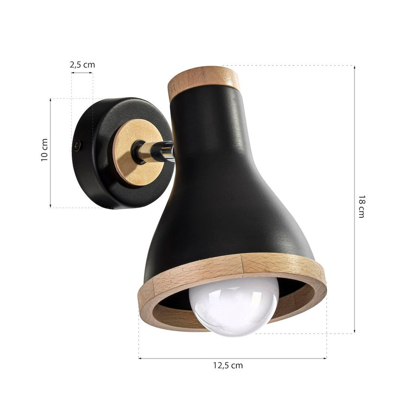 Milagro Holly wall sconce lamp E27 H 17cm