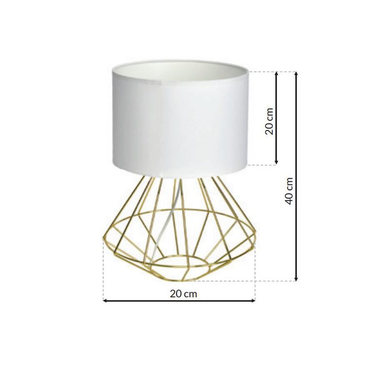 Milagro Lupo table lamp E27, white H 40cm
