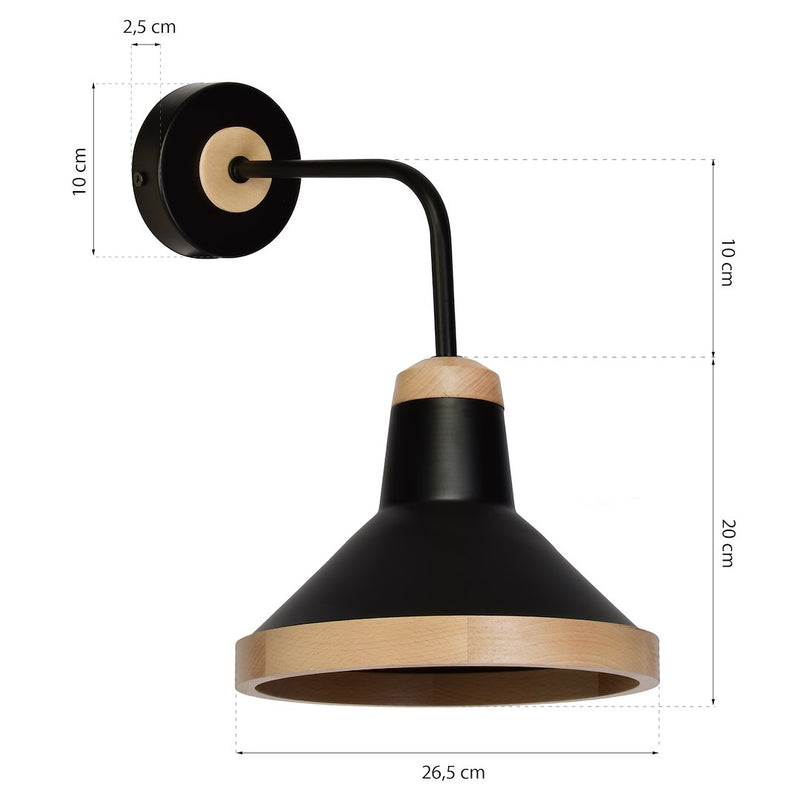 Milagro Salma wall sconce lamp E27 H 30cm